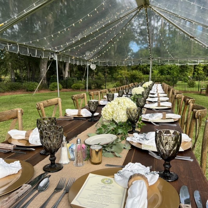 Rustic clear tent